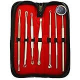 Blackhead Remover- 7pcs Pimple Comedone Extractor Tool Best Acne Removal Kit - Treatment for Blemish, Whitehead Popping, Zit Removing for Risk Free Nose Face with Leather Case