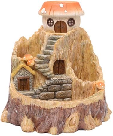 Asfas Harz Blumentopf Kindheit Baum Haus Stein Stadt Modell Innen Balkon Blumentopf Hause Mikro Landschaft Topf Desktop Pflanze Pflanzen Topf Aufbewahrungsbox Dekoration Baumstumpf Dekoration Amazon De Kuche Haushalt