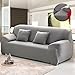 Bluecookies Stretch Arm Elastic Loveseat Slipcover, Grey