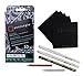 Sakura Zentangle Tool Set - 2 Gelly Roll White Pens, 1 Micron 08 Black Pen, 1 White Charcoal Pencil, 1 Tortillion, 5 3.5