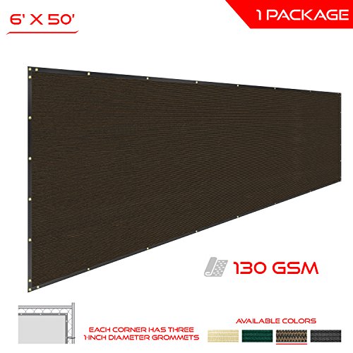 The Patio Shop 6′ x 50′ Commercial Outdoor Shade Mesh Fabric with brass Gromment 130 ...