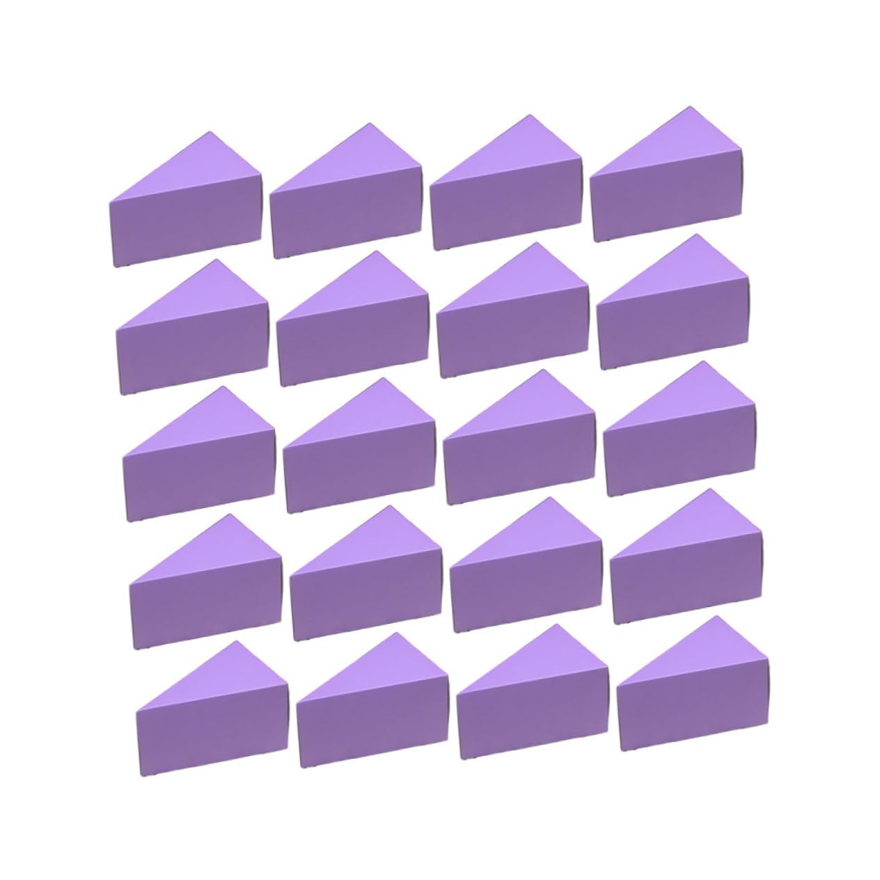 Mikinona 50pcs Boxes Mini Cake Boxes Mini Cupcake Containers Fudge Box Slice Small Baking Practical Sugar Container Candy Box for Party Triangle