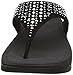 FitFlop Women's Novy Toe Post Flip Flop, black, 7 M US