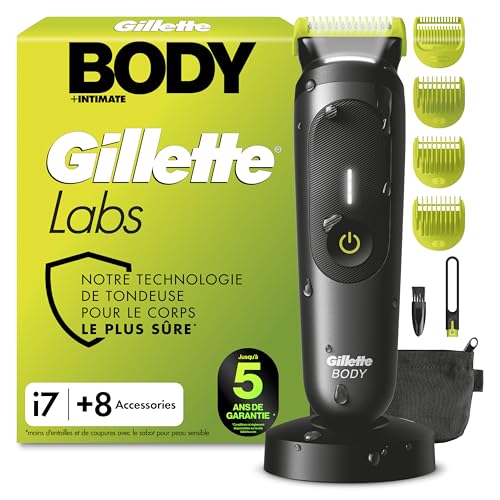 Labs Body + Intimate Tondeuse Homme i7, 8 Accessoires, Noire