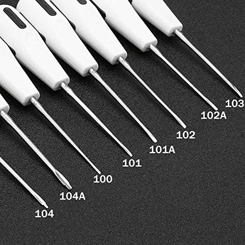 Christzo 8Pcs/Set Stainless Steel Dental Luxating Lift Elevator Curved Root Elevator Dentistry Dentist Instrument Teeth Whitening Tool
