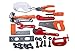 Pretend Toy Tool Kit with Rolling Stand Work Bench Perfect Gift for Boys & Girls Educational Toy Gender Neutral Colors