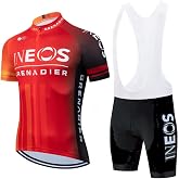 X-CQREG Cycling Jersey Men Set Bib Shorts Set Summer Mountain Bike Bicycle Suit Anti-UV Bicycle Team Racing Uniform Clothes