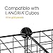 LANGRIA Wire Cube Plastic Connectors for Modular Organizer Closet and Wire Grid Cube Storage Shelving Unit, Set of 8 (Black)