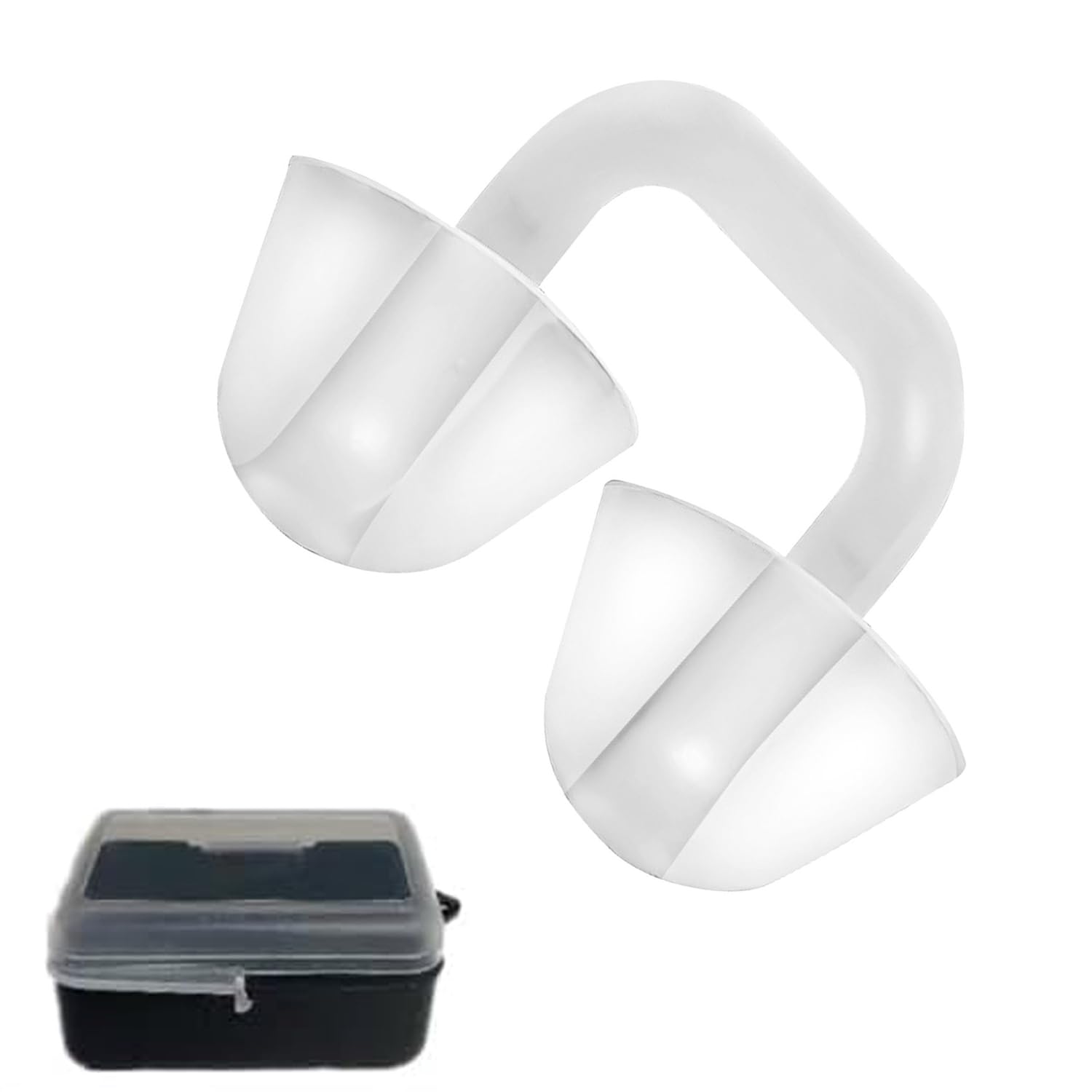 Tinkber Swimming Nose Plugs, Soft Silicone Swim Nose Plugs with Protective Case | Hypoallergenic Waterproof Clip for Surfing, Training & Kids (7+ Years)