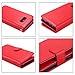 Galaxy S8 Plus Case, LONTECT PU Leather 9 Card Slot Wallet Folio Case with Detachable Magnetic Hard Case for Samsung Galaxy S8 Plus - Red