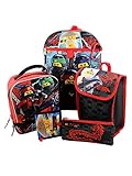 Lego Ninjago 6 piece Backpack and Lunch Box School Set