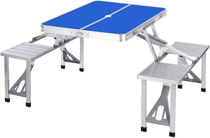 Bl Ensemble Table Et Banc De Pique Nique Exterieur Pliant Portatif Avec 4 Sieges Amazon Fr Cuisine Maison