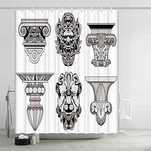 Yoliyana Toga Party Distinctive Shower Curtain Roman Architectural