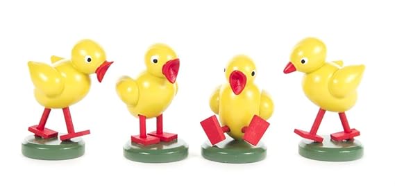 Osterfigur Kückengruppe (4-teilig) Höhe ca 4 cm NEU Osterartikel Osterdeko Erzgebirge