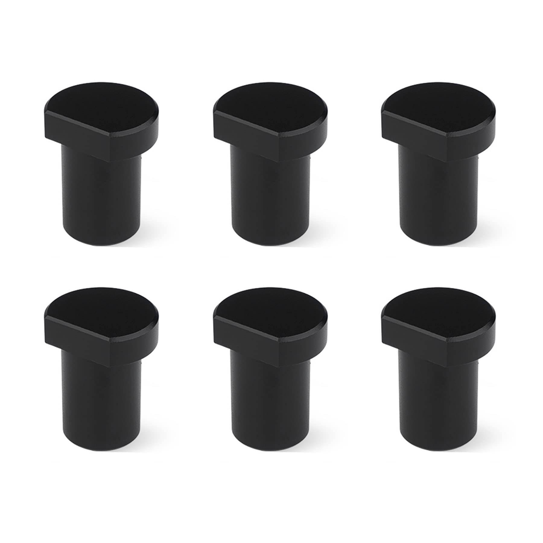 6 Pack Bench Dogs, Aluminum Alloy Bench Brake Inserts for 20mmDog Holes, A Woodworking Shop Essential (20mm,Black)