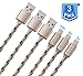 Travalo 3FT 6FT 10FT Nylon Braided 8 Pin to USB Lightning Cable Cord with Aluminum Heads for iPhone iPad and iPod (3Pack)