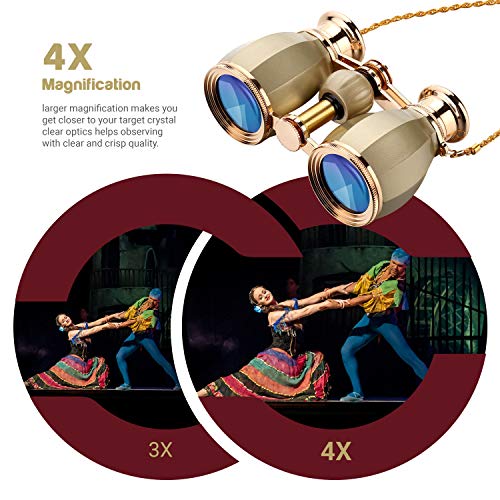 ESSLNB Opera Glasses Binoculars for Women Adults 4X30mm Theater Glasses