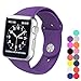 XIYA Soft Silicone Replacement Sport Band for Apple Watch for 2 Lengths, Purple,42mm