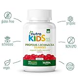 Propolis and Echinacea Gummies By Nutra Kids - Strawberry and Orange Flavor - 120 Count - Daily Organic Immunity Support for Kids GLUTEN FREE - VEGAN - KOSHER - HALAL - NON GMO - PROPOLIS SUPPLEMENTS