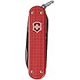 Victorinox Classic SD Alox Swiss Army Knife, Compact, 5 Functions, Swiss Made Pocket Knife with Small Blade, Screwdriver and Key Ring - Sweet Berry (Red)