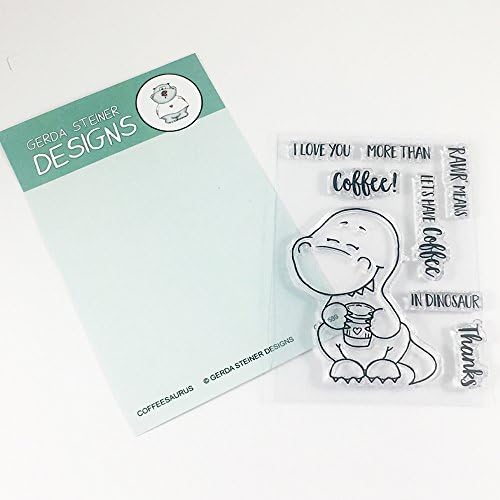 Coffeesaurus Clear Stamp Set 3x4 Inches