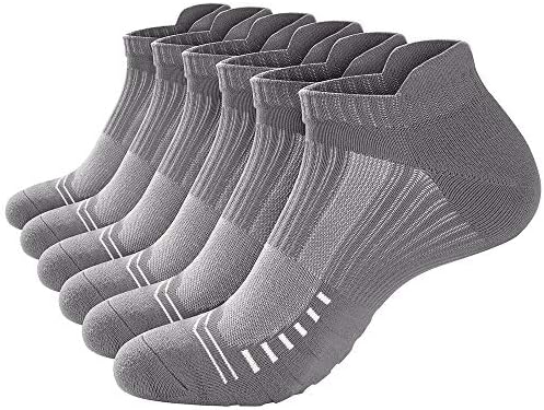 Ankle Athletic Running Socks for Men & Women [6 Pairs] - Low Cut Sports Socks for Hiking, Workout, Long Walks