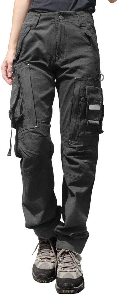 Amazon Co Jp Shenkel シェンケル 綿100 ミリタリー カーゴパンツ アーミーパンツ 立体裁断 動きやすい 14ポケット ブラック 28サイズ 女性 レディース スリムパンツ ボトム ズボン 細身 春 秋 冬 ホビー