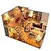 CUTEBEE 3D Wooden DIY Dollhouse Miniature DIY Doll House Kit with Furniture,1:24 DIY Dollhouse Kit