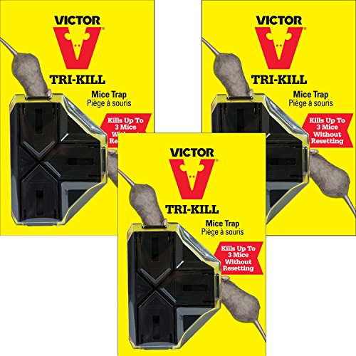 Victor Tri-Kill Mouse Trap 3 Pack M944DTC
