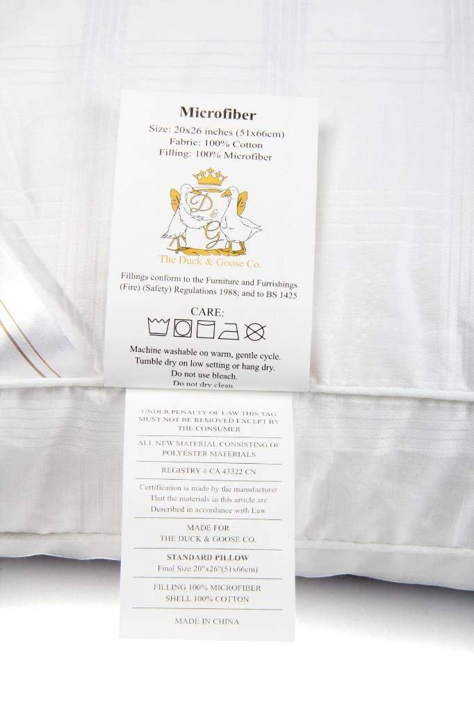 Down Alternative Pillows for Sleeping Plush (2 Pack Standard), 100