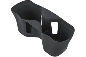 Shockproof Silicone Cup Holder Insert and Center Console Storage Box for Honda HR-V/VEZEL 2021-2025 Models, Black