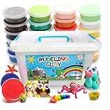 FlyFlag Eco-Friendly Modeling Clay, Air Dry Molding Magic Clay, Ultra Light, Non Toxic for Kids, Teens, Creative Art DIY Crafts, Best Kids Gifts Ever, 36 Colors