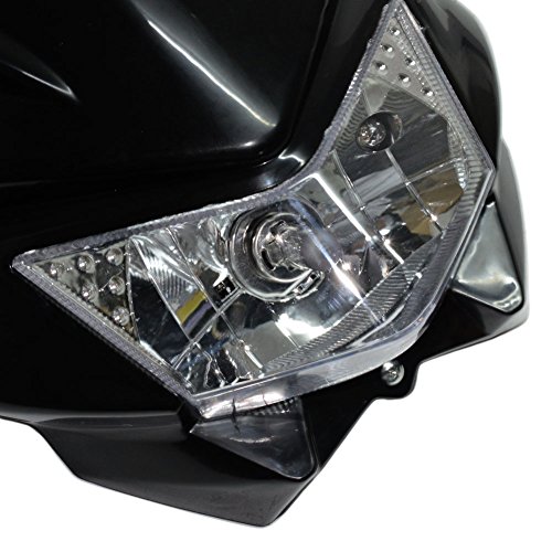 Beautyexpectly 12V 35W H4 Universal Street Fighter Headlight Headlamp Fairing kit For KAWASAKI YAMAHA SUZUKI HONDA KTM Dirt Bike Motorcycle
