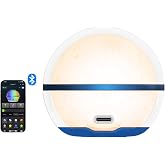 OLIGHT Sphere C Smart Night Light, USB-C Rechargeable RGB with App Control | Magnetic Base, 75 Lumens, Up to 40 Hours, Stellar Sky Pattern, Ambient Table Lamp for Bedside, Parties, Camping,Decoration