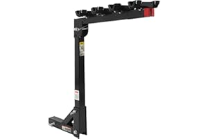 MaxxHaul 70210 Hitch Mount Bike Rack 4-Bike Rack, Black For Cars Trucks SUV's Minivans, Large