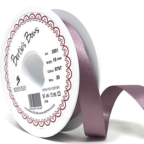 Berisfords Ribbon, Polyester, Lilac, 20m x 15mm