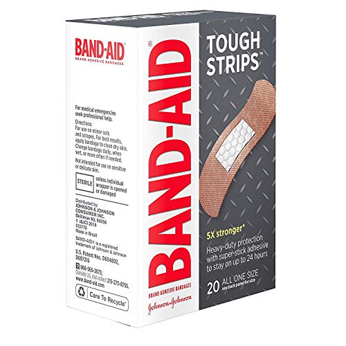 Band-Aid, 4408, Flexible Fabric Adhesive Tough Strip Bandages, 1 inch x 3.25 inch, 20/Box, Sold As 1 Box