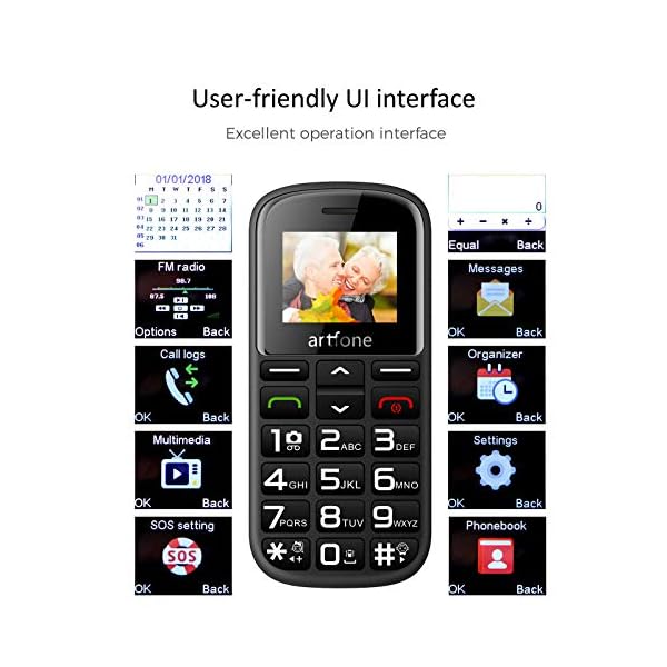 Mobile-Phone-for-Elderly-People-artfone-1400mAh-Battery-Big-Button-Mobile-Phones-Dual-SIM-Unlocked-SOS-Button-Torch-Side-Buttons-Camera-and-Charging-Dock-Black artfone Mobile Phone for Elderly People, 1400mAh Battery Big Button Mobile Phones Dual SIM Unlocked, SOS Button, Torch…
