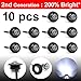 Ledvillage 10 Pcs 2nd Generation 3/4 Inch Mount Smoked Lens White Light LED Clearance Bullet Marker Lights, Side Led Marker for Truck Boat SUV ATV Bike Trailer Marine