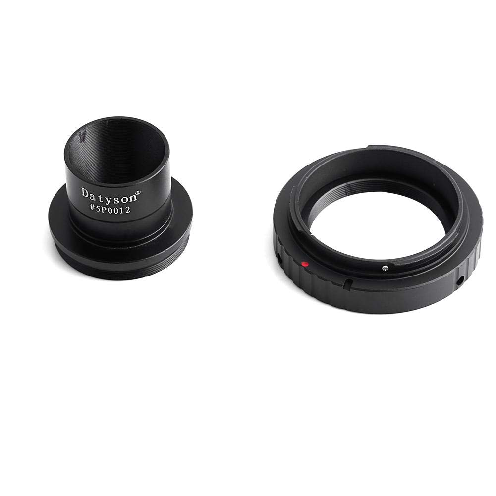 Datyson 1.25" Astronomical Telescope Mount Adapter T SLR Ring Replacement for Camera T Ring Thread 0.75mm (Black)