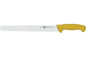 ZWILLING Twin Master 11.5" Carving Knife | 57 Rockwell Hardness | Ergonomic Non-Slip Synthetic Resin Yellow Handles with Encl
