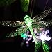 Dragonfly LED Solar Wind Chime Night Light, Color-Changing (Green Dragonfly)
