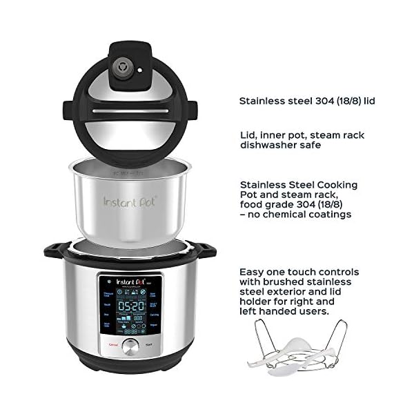Instant Pot Max Pressure Cooker 9 in 1, Best for Canning with 15PSI and