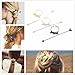 BOHO Antique Retro Metal Long Arrow Round Hoop Set Pierced Barrette Hair Fork Stick Slide Tuck Comb Clip Shawl Scarf Pin Brooch Hairpin Styling Ponytail Holder Bun Maker Tool Accessories GIFT