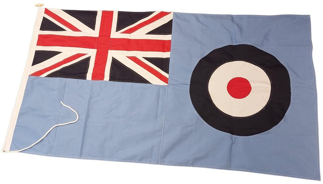 NWFlags Sewn RAF Flag | 5ft x 3ft Rope & Toggle | 5x3 Stitched Royal Air Force Ensign Flag