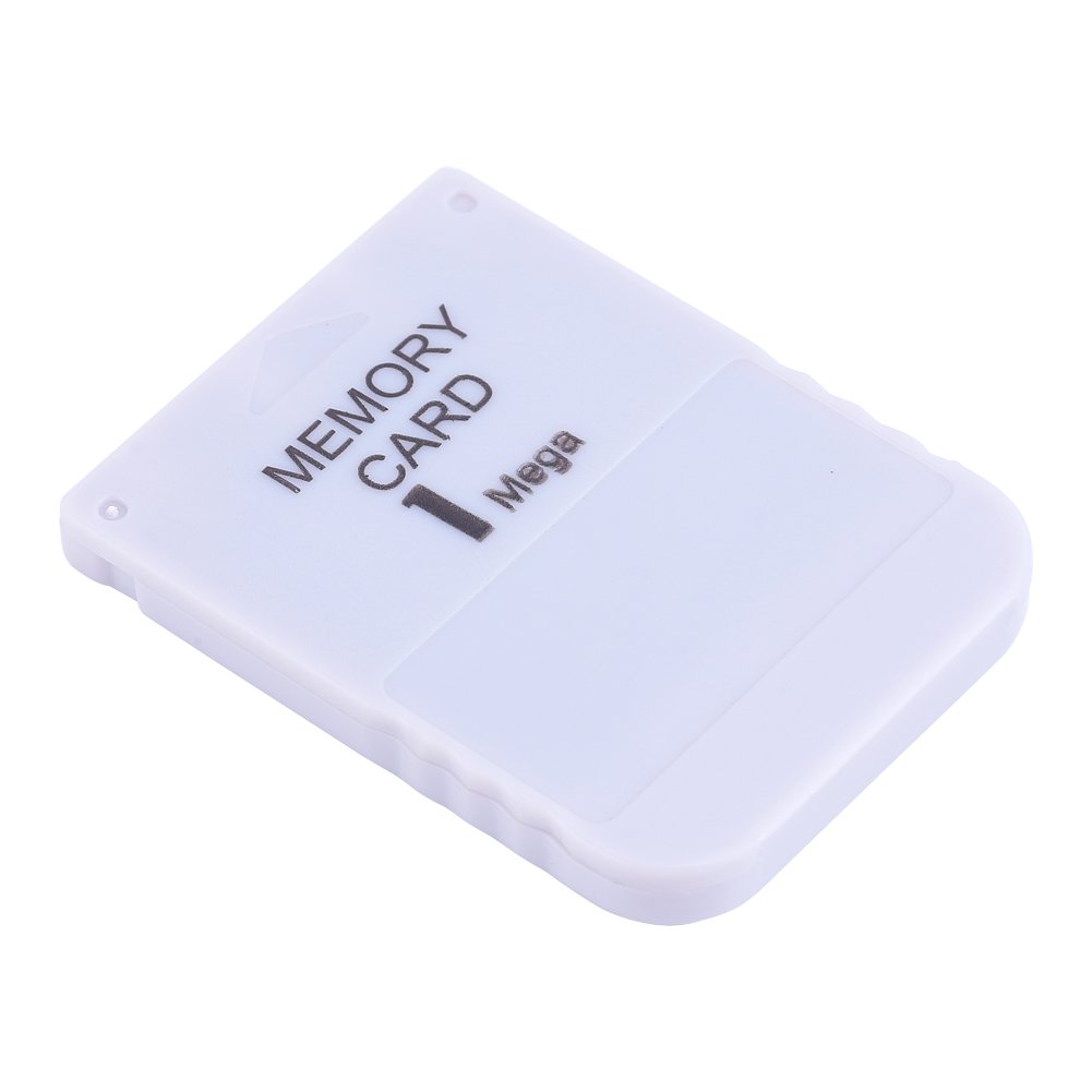 Fosa 1MB Memory Stick Card for Sony Playstation 1 One PS1 Game, White