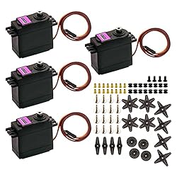 DaFuRui 4Pack MG996R Servo Motor，55g Metal Gear