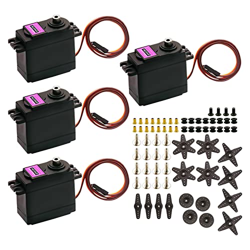 DaFuRui 4Pack MG996R Servo Motor，55g Metal Gear