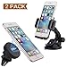 Piqiu Universal Magnetic Car Mount Cradle Holder for Smartphones - 2 Pack - Black