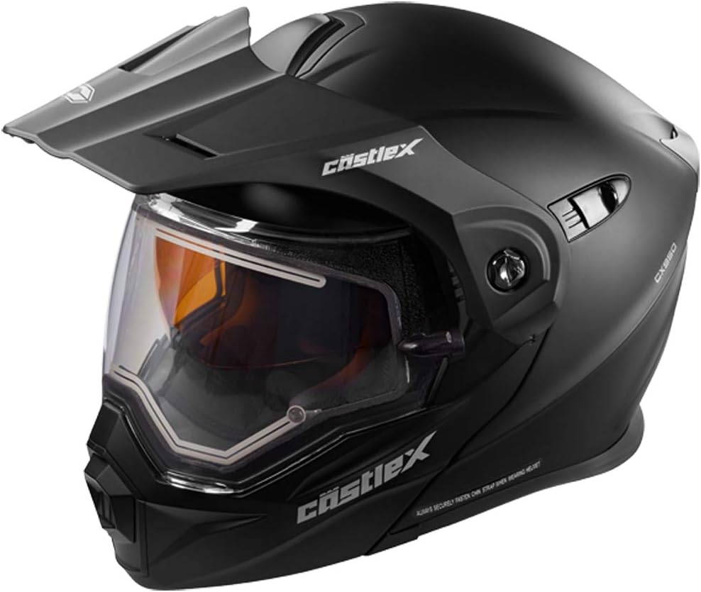 Castle X EXO-CX950 Electric Modular Snowmobile Helmet - Solid Matte Black - LRG